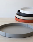 Round Leather Tray